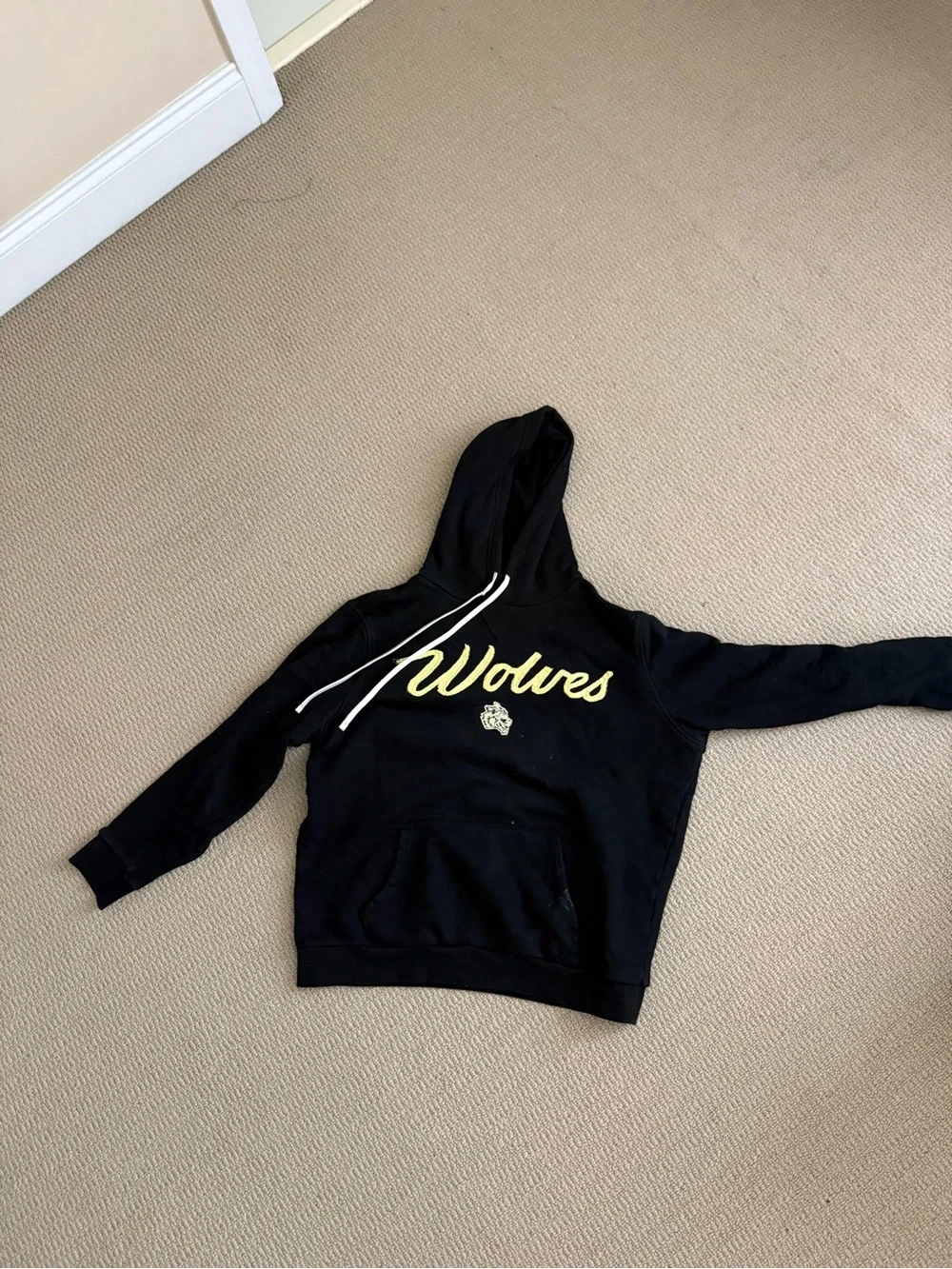 Wolves Script Hoodie - Black
